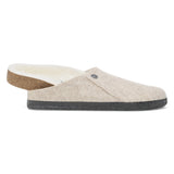 Birkenstock Clogs - Open Heel Birkenstock Zermatt Shearling Wool Slippers- Eggshell