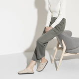 Birkenstock Clogs - Open Heel Birkenstock Zermatt Shearling Wool Slippers- Eggshell