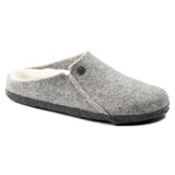 Birkenstock Clogs - Open Heel Birkenstock Zermatt Shearling Wool Slippers- Light Gray