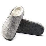 Birkenstock Clogs - Open Heel Birkenstock Zermatt Shearling Wool Slippers- Light Gray