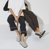 Birkenstock Clogs - Open Heel Birkenstock Zermatt Shearling Wool Slippers- Light Gray