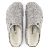 Birkenstock Clogs - Open Heel Birkenstock Zermatt Shearling Wool Slippers- Light Gray