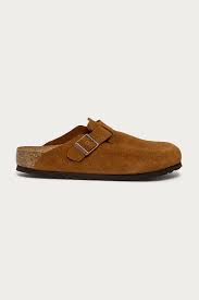 Birkenstock Clogs - Open Heel Medium / Brown / 35 EU Birkenstock Boston Suede Clogs (Soft Footbed)- Mink