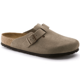Birkenstock Clogs - Open Heel Regular / Taupe / 35 EU Birkenstock Boston Suede Clogs (Soft Footbed)- Taupe