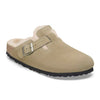 Birkenstock Clogs Regular / Taupe / 35 EU Birkenstock Boston Shearling Lined Clogs - Taupe Suede Leather