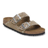 Birkenstock Flat Sandals Regular / Taupe / 35 EU Birkenstock Arizona Rivet Border Sandals- Taupe Suede