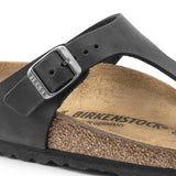 Birkenstock Thong Sandals Birkenstock Gizeh Sandals- Black Oiled Leather