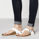 Birkenstock Thong Sandals Birkenstock Gizeh Sandals- White Birko-Flor