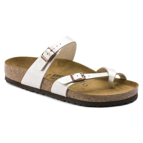 Birkenstock Thong Sandals Birkenstock Womens Mayari Sandals - Graceful Pearl White