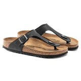 Birkenstock Thong Sandals Black / 35 EU / D (Medium) Birkenstock Gizeh Sandals - Black Waxy Leather