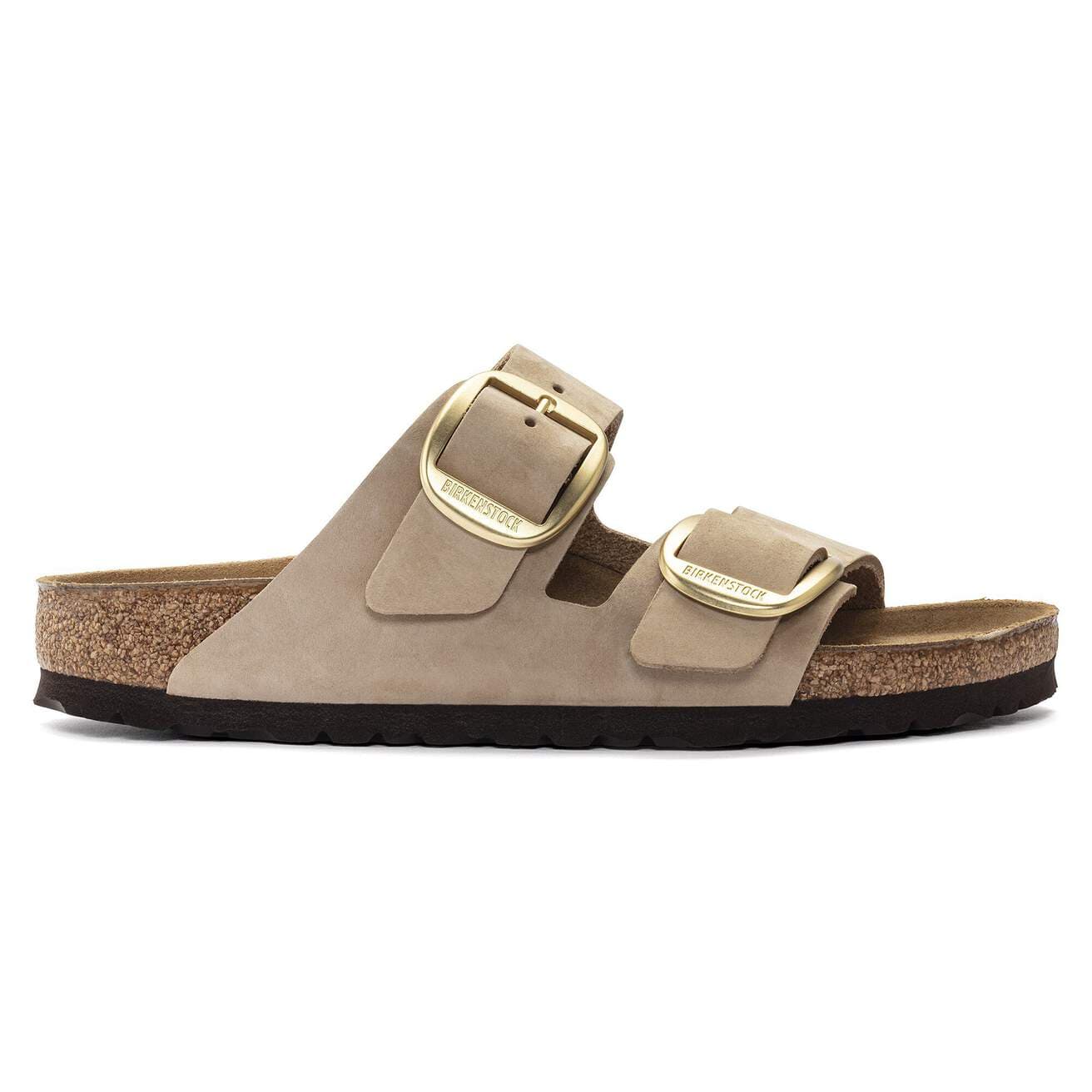 Birkenstock Two-Strap Sandals Birkenstock Arizona Big Buckle Sandals- Sandcastle Nubuck Leather