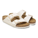 Birkenstock Two-Strap Sandals Birkenstock Arizona Birko-Flor Sandals- Eggshell