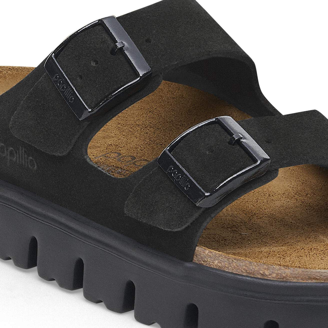 Birkenstock Two-Strap Sandals Birkenstock Arizona Chunky Sandals- Black Suede