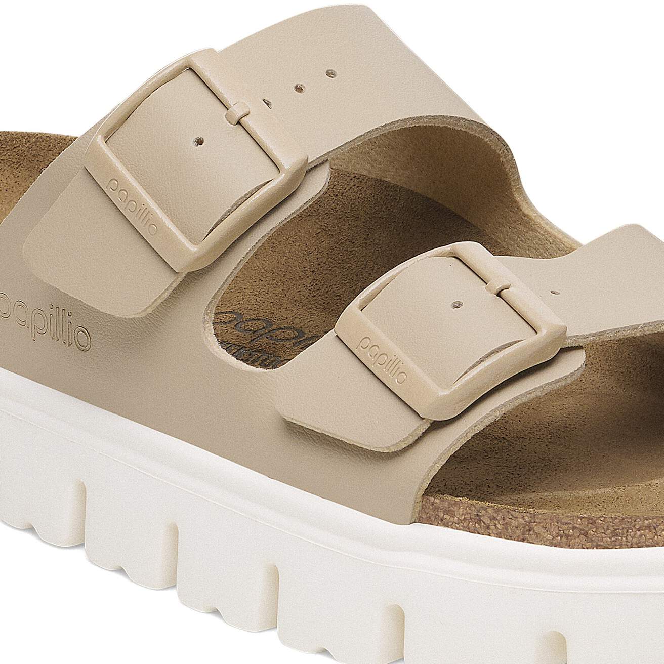 Birkenstock Two-Strap Sandals Birkenstock Arizona Chunky Sandals- Sandcastle Birko-Flor
