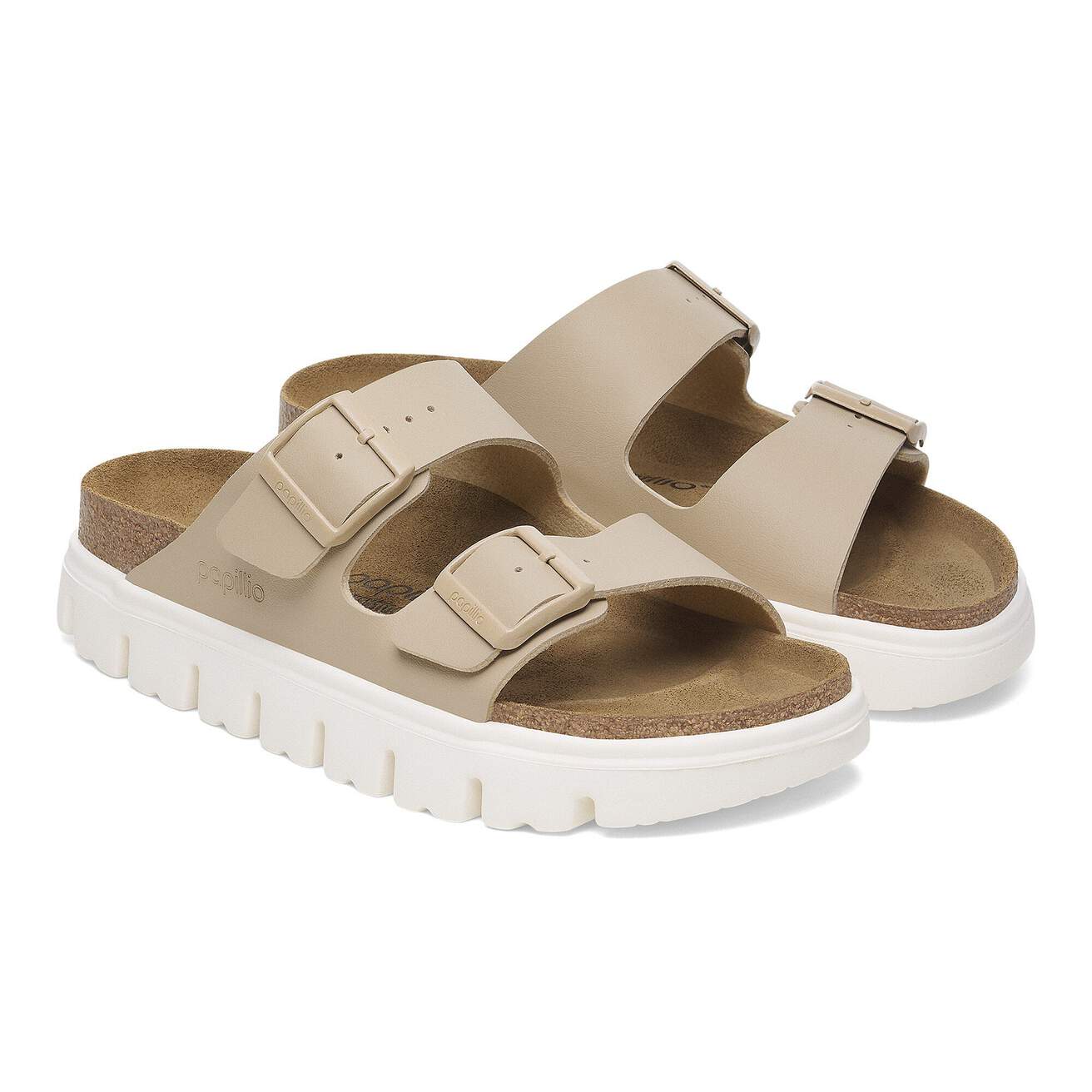 Birkenstock Two-Strap Sandals Birkenstock Arizona Chunky Sandals- Sandcastle Birko-Flor