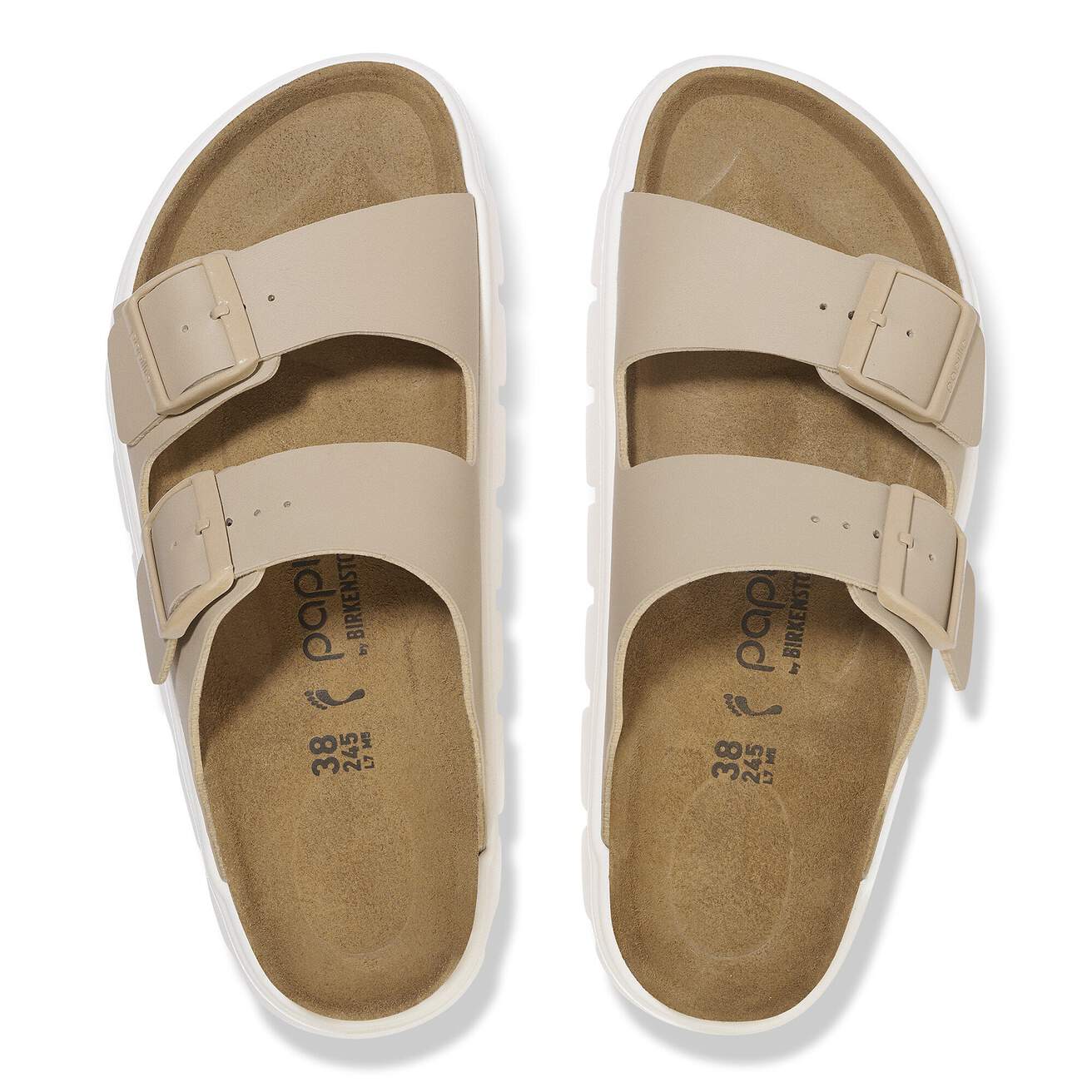 Birkenstock Two-Strap Sandals Birkenstock Arizona Chunky Sandals- Sandcastle Birko-Flor