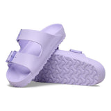 Birkenstock Two-Strap Sandals Birkenstock Arizona EVA Stealth Buckle Sandals- Purple Fog