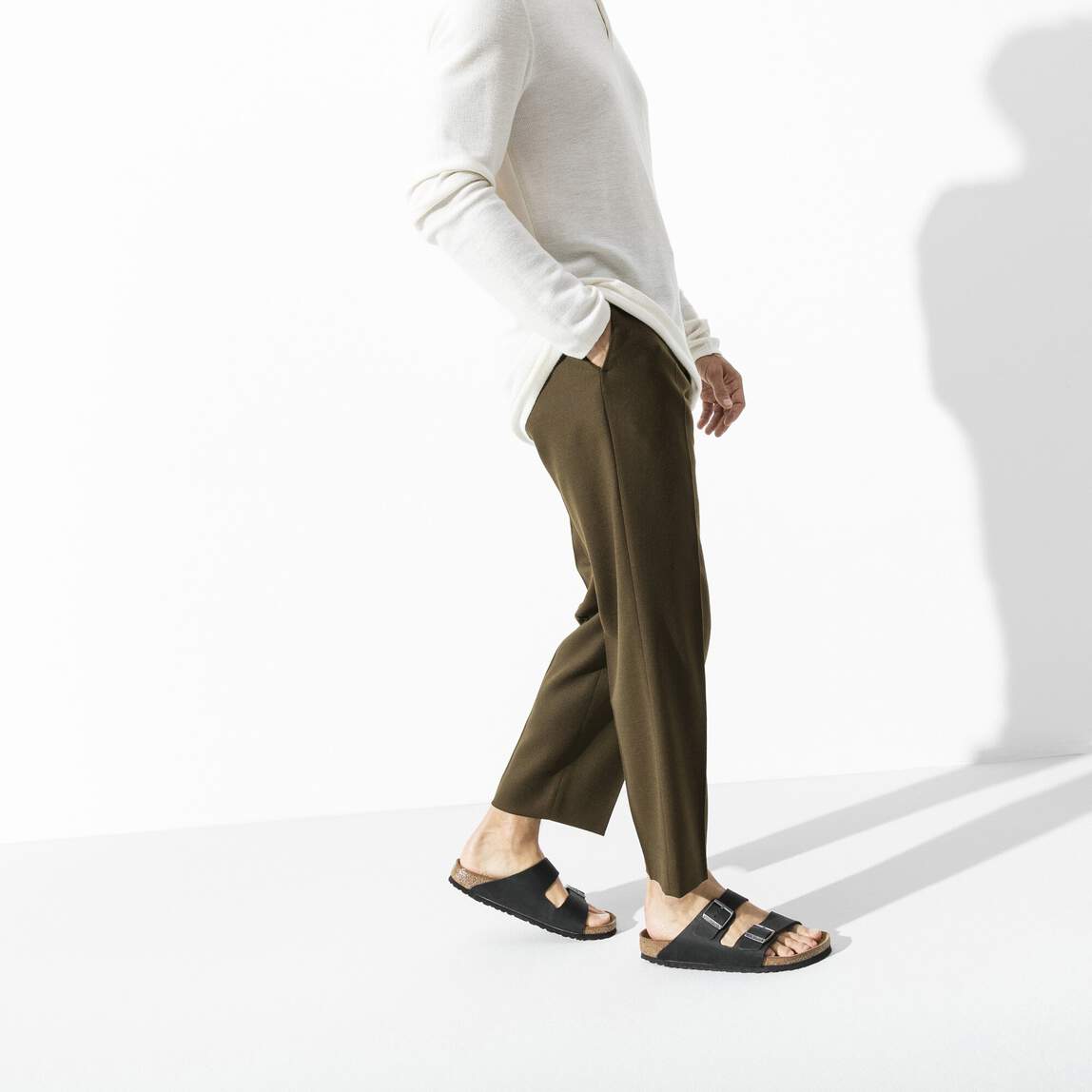 Birkenstock Two-Strap Sandals Birkenstock Arizona Sandals- Black Oiled Leather