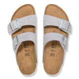 Birkenstock Two-Strap Sandals Birkenstock Arizona Sandals- Shiny Glitter Silver Synthetic