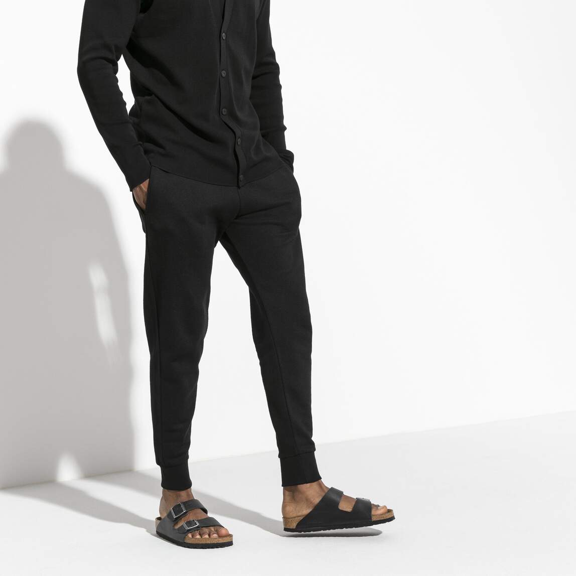 Birkenstock Two-Strap Sandals Birkenstock Arizona Sandals (Soft Footbed)- Black Oiled Leather