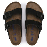Birkenstock Two-Strap Sandals Birkenstock Arizona Sandals (Soft Footbed)- Black Suede