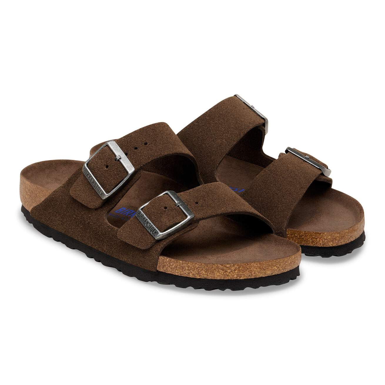 Birkenstock Two-Strap Sandals Birkenstock Arizona Sandals (Soft Footbed)- Carafe Tonal Suede