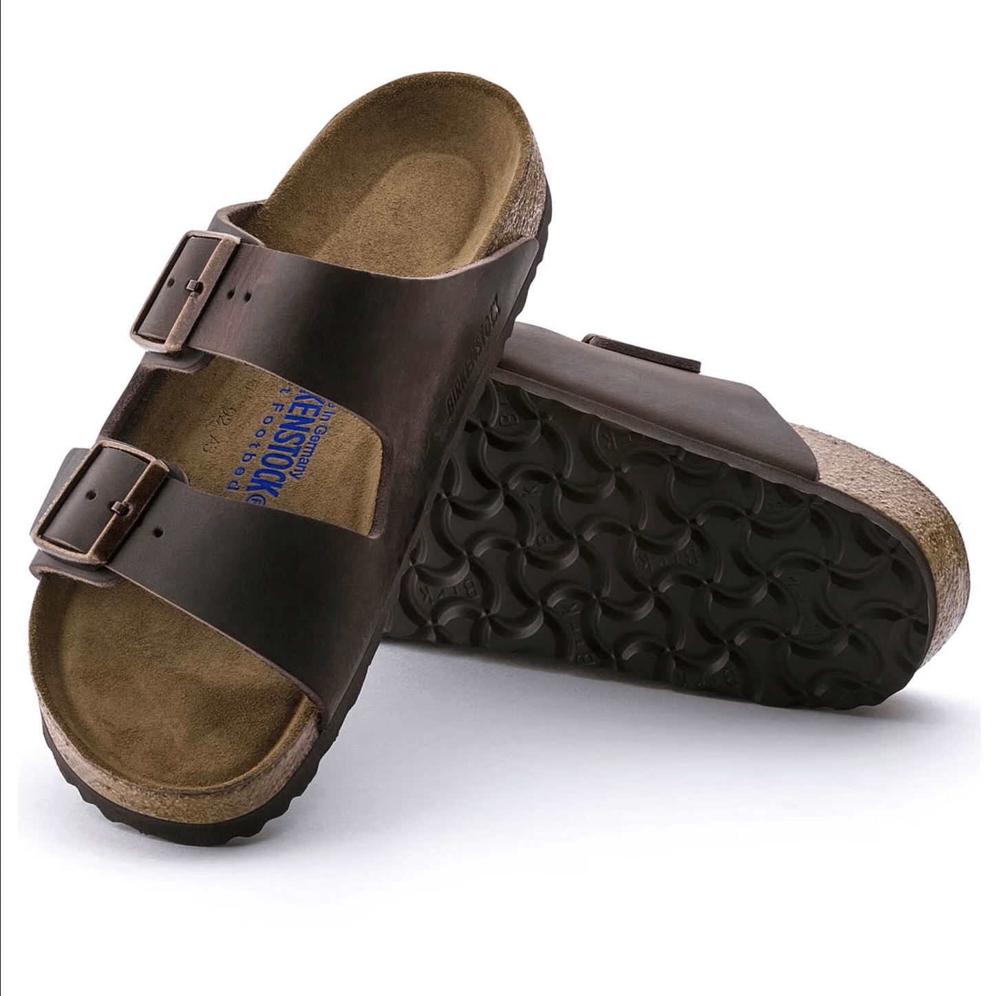 Birkenstock Two-Strap Sandals Birkenstock Arizona Sandals (Soft Footbed)- Habana Oiled Leather