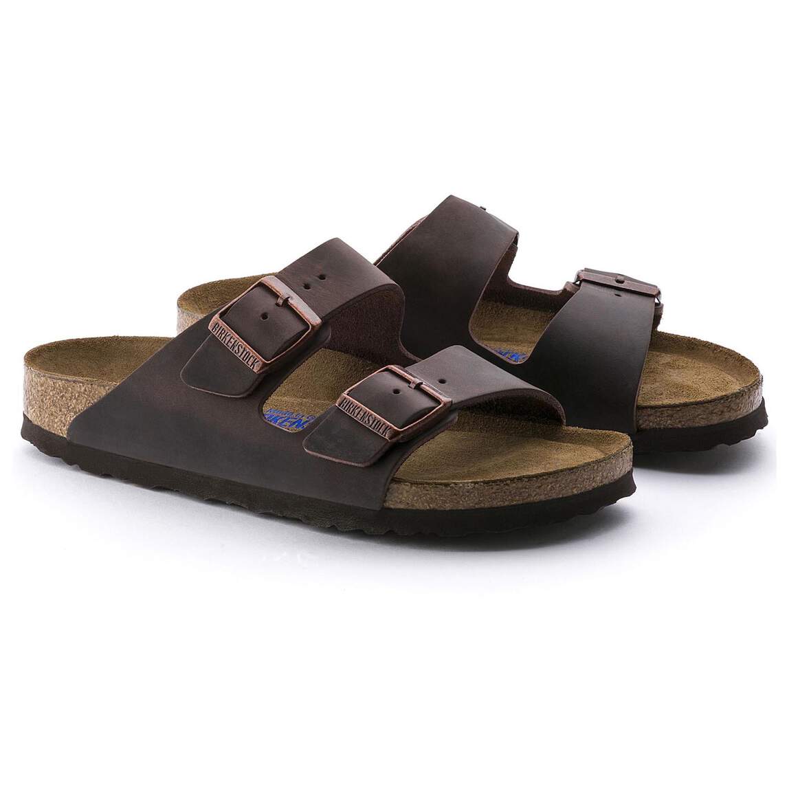 Birkenstock Two-Strap Sandals Birkenstock Arizona Sandals (Soft Footbed)- Habana Oiled Leather