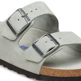 Birkenstock Two-Strap Sandals Birkenstock Arizona Sandals (Soft Footbed)- Pure Sage Tonal Suede