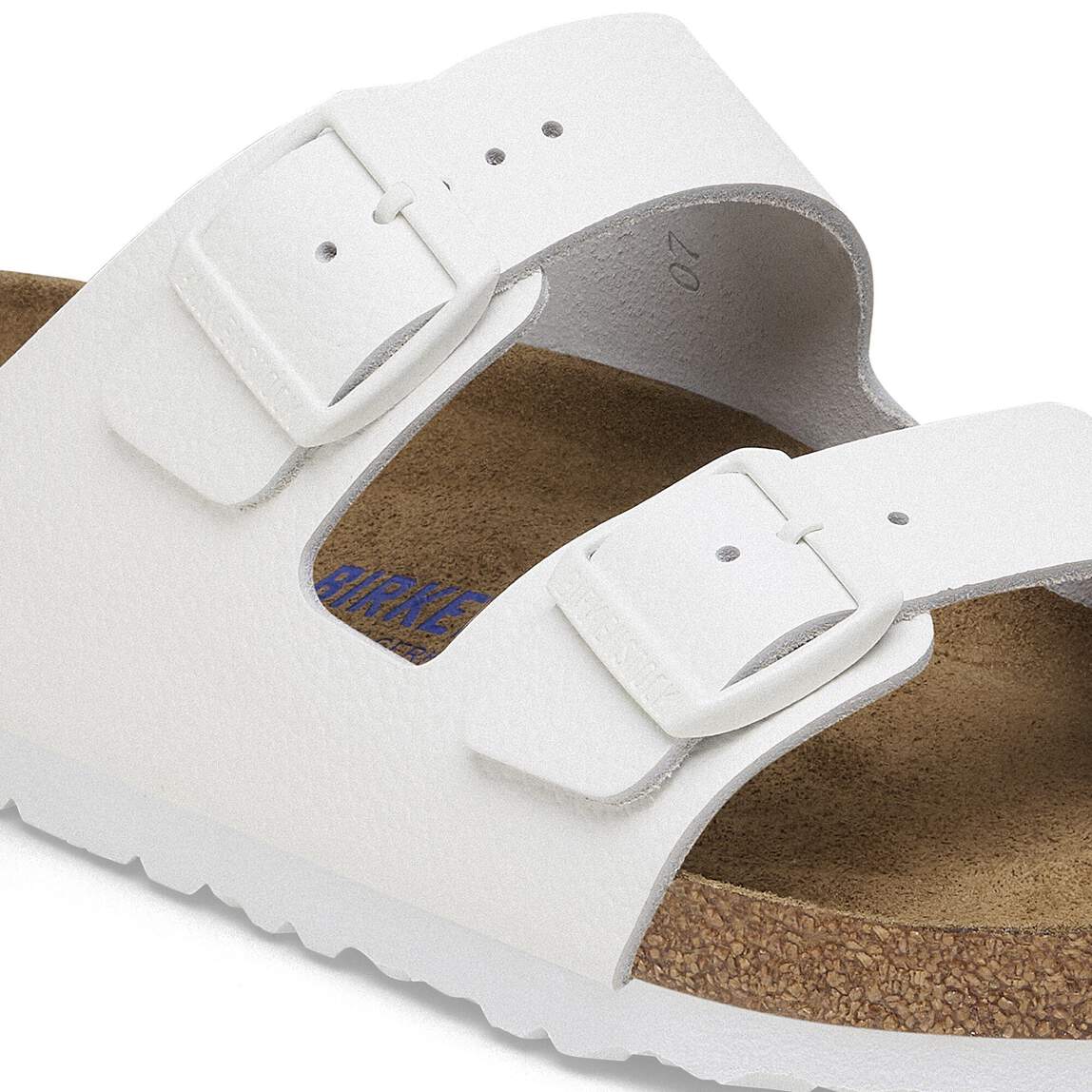 Birkenstock Two-Strap Sandals Birkenstock Arizona Sandals (Soft Footbed)- White Leather