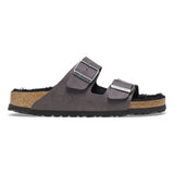 Birkenstock Two-Strap Sandals Birkenstock Arizona Shearling Sandals- Desert Dust Black