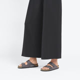 Birkenstock Two-Strap Sandals Birkenstock Arizona Shearling Sandals- Desert Dust Black