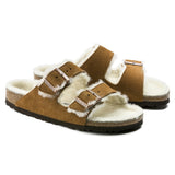 Birkenstock Two-Strap Sandals Birkenstock Arizona Shearling Suede Sandals- Mink