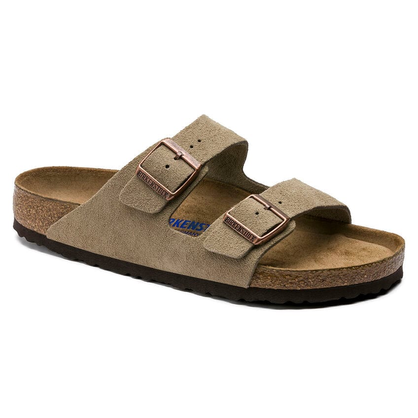 Birkenstock Two-Strap Sandals Birkenstock Arizona Two Strap Sandals (Soft Footbed) - Taupe