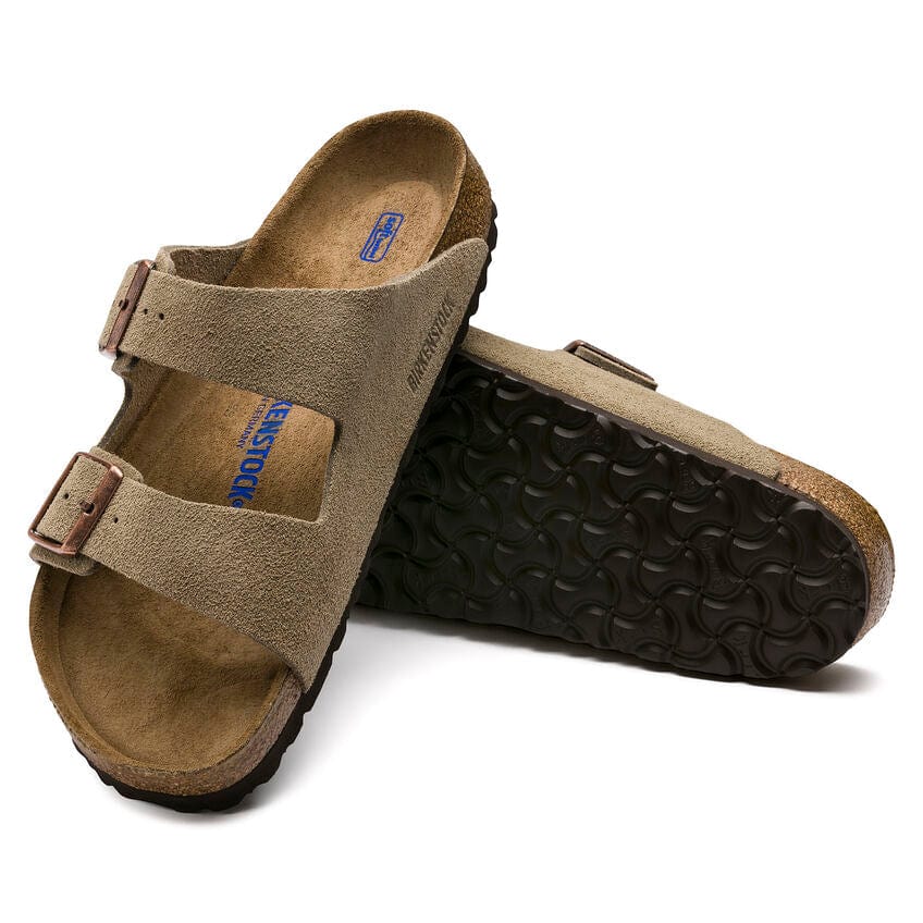 Birkenstock Two-Strap Sandals Birkenstock Arizona Two Strap Sandals (Soft Footbed) - Taupe