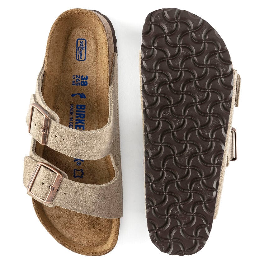 Birkenstock Two-Strap Sandals Birkenstock Arizona Two Strap Sandals (Soft Footbed) - Taupe