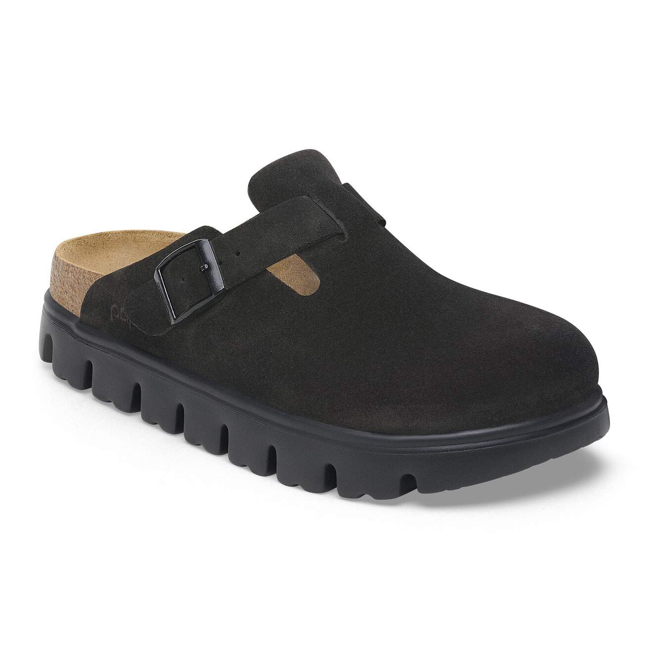 Birkenstock Two-Strap Sandals Narrow / Black / 35 EU Birkenstock Boston Chunky Clogs- Black Suede