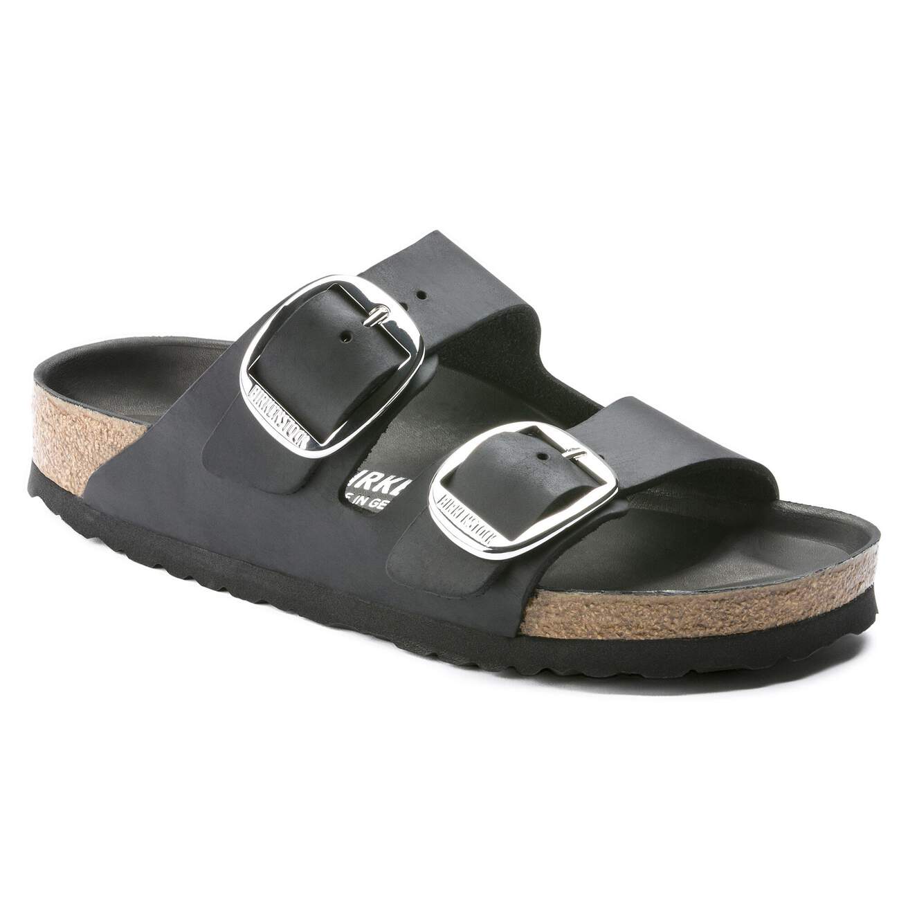 Birkenstock Two-Strap Sandals Regular / Black / 35 EU Birkenstock Arizona Big Buckle Sandals- Black Oiled Leather
