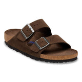Birkenstock Two-Strap Sandals Regular / Brown / 35 EU Birkenstock Arizona Sandals (Soft Footbed)- Carafe Tonal Suede