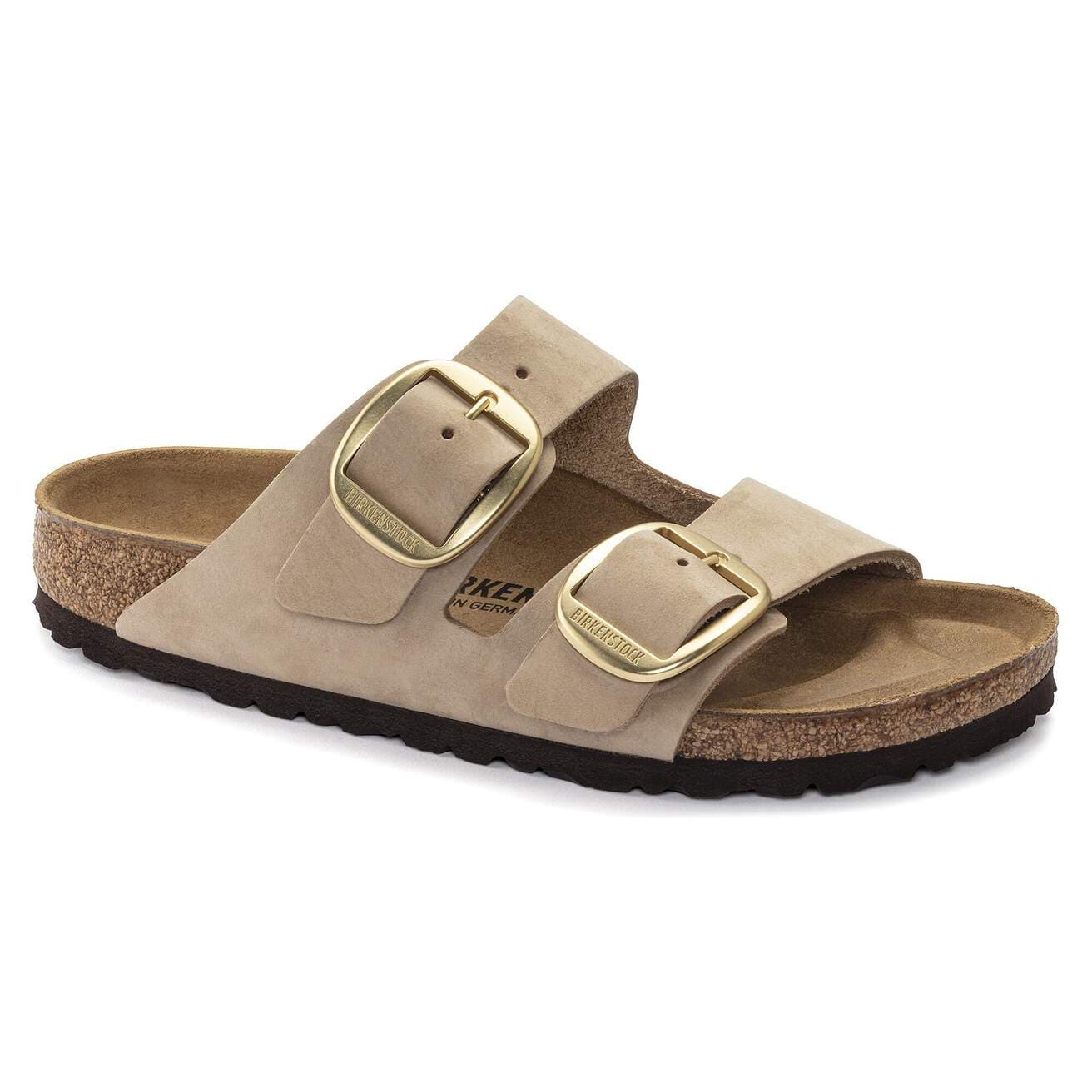 Birkenstock Two-Strap Sandals Regular / Cream / 35 EU Birkenstock Arizona Big Buckle Sandals- Sandcastle Nubuck Leather