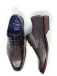 Bugatti Lace-Ups & Oxfords 41 Comfort Wide Leather Brogues Shoes- Dark Brown