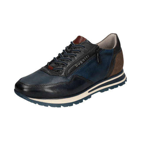 Bugatti Lifestyle Sneakers Medium / Black / EU 39 Bugatti Men's Philip Leather Sneakers- Dark Blue