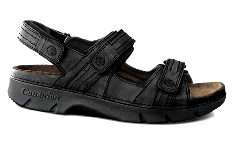 Cambrian Hiking & Athletic Sandals Cambrian Mens Orthopedic Navigator Sandal - Black /Brown