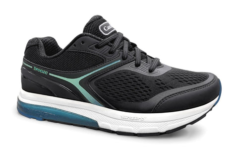Cambrian Walking Shoes B (Medium) / Black/ Blue / 6 US Cambrian Women's Breeze Walking Shoes- Black/ Blue/ Green
