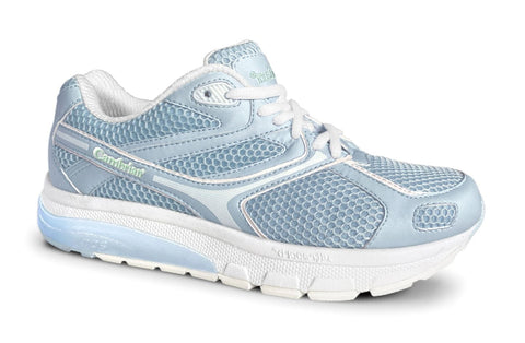 Cambrian Walking Shoes B (Medium) / Blue/ White / 6 US Cambrian Women's Ultra Mesh Walking Shoes- Blue