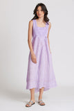 Carre Noir Apparel & Accessories Large / Lilac Sleeveless Linen Dress