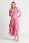 Carre Noir Apparel & Accessories XSmall / Pink Printed Flowy Dress