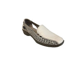 Cassini Slip-Ons & Loafers Cassini Women's Moana Slip On Loafers- White/ Metal Pond