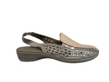 Cassini Slip-Ons & Loafers Medium / Taupe / 38 EU Cassini Women's Mot Slingback Loafers- Taupe/ Squaw