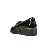 Clarks 0 - Shoes Clarks Womens Sharon Gracie Wedge Penny Loafer- Black Interest